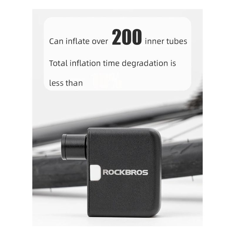 ROCKBROS bomba ligera inflador portátil 100PSI para bicicleta coche motocicleta diseño compacto y recargable
