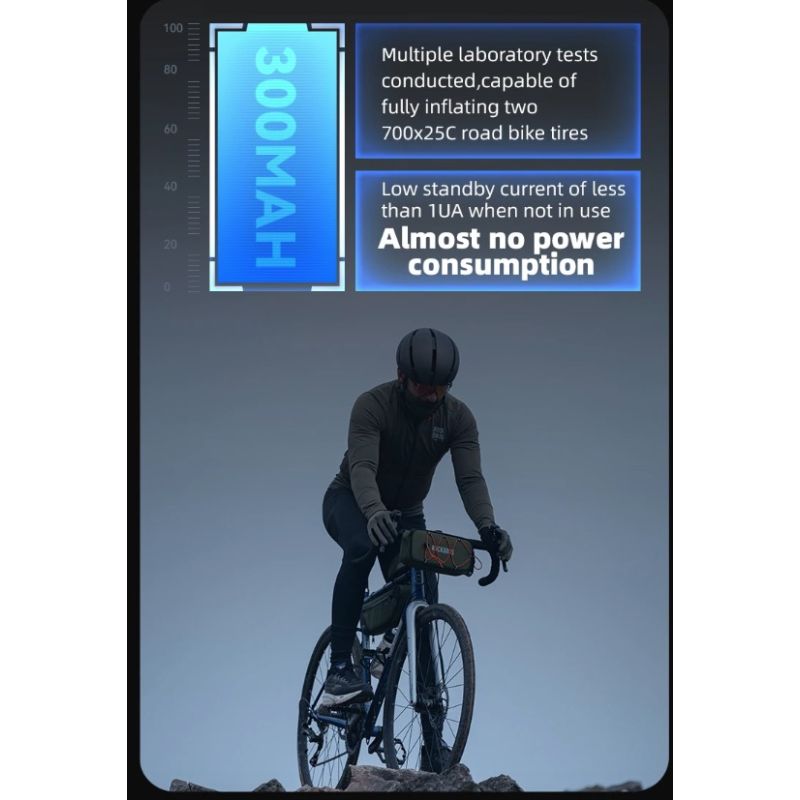 ROCKBROS bomba ligera inflador portátil 100PSI para bicicleta coche motocicleta diseño compacto y recargable