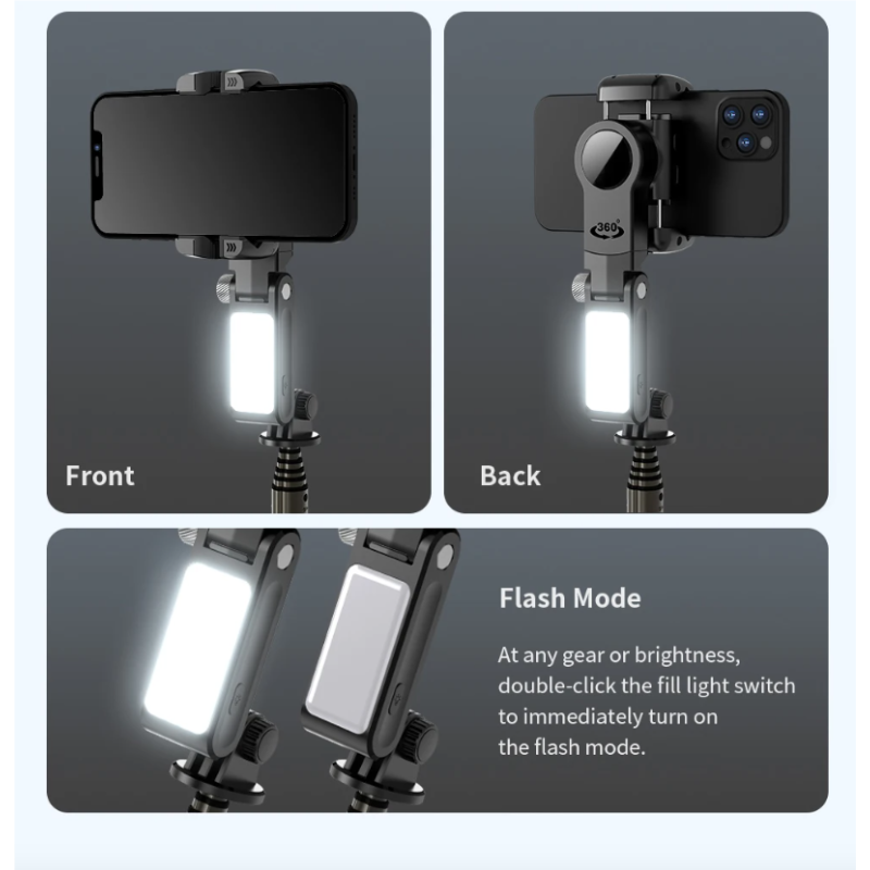 Descubre el Q18 Selfie Stick Rotación 360 trípode para selfies gadget de fotografía con estabilizador de cardán