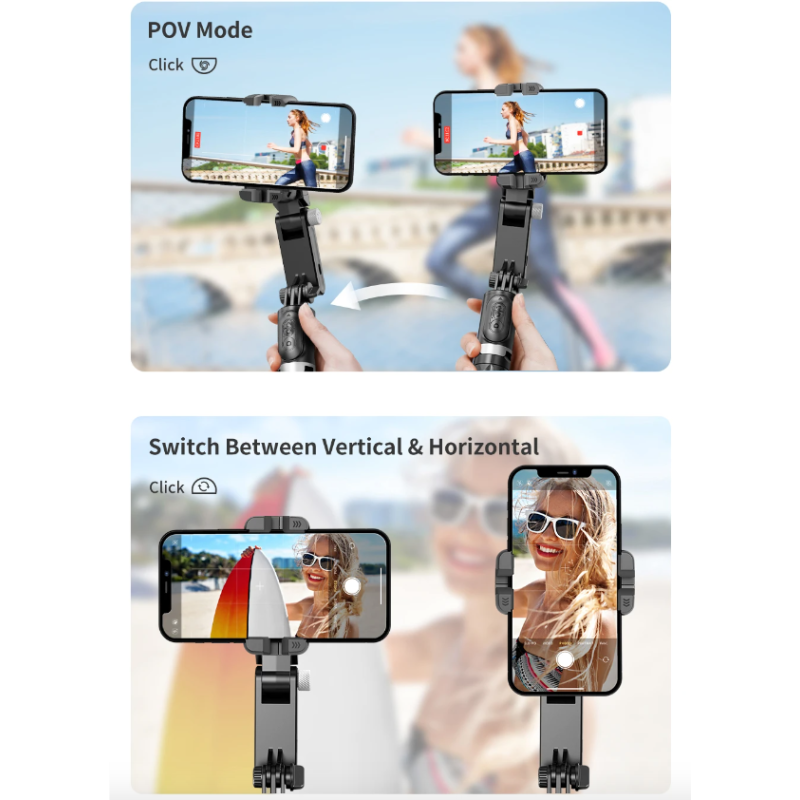 Descubre el Q18 Selfie Stick Rotación 360 trípode para selfies gadget de fotografía con estabilizador de cardán