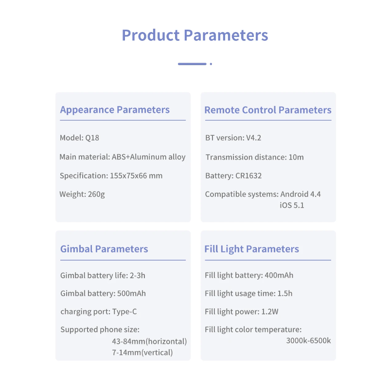 Descubre el Q18 Selfie Stick Rotación 360 trípode para selfies gadget de fotografía con estabilizador de cardán