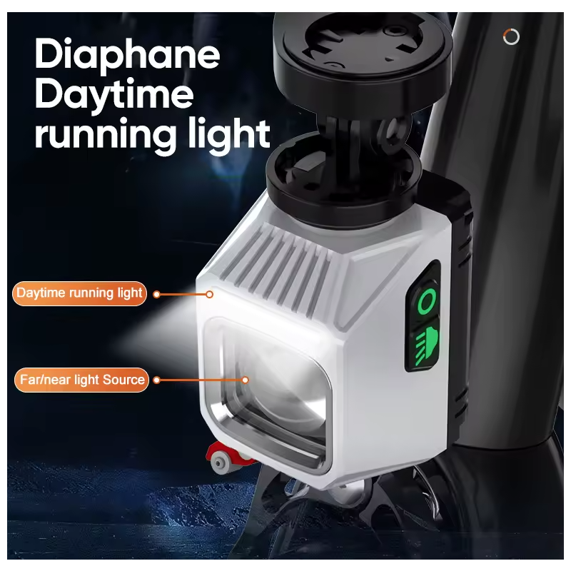 Luces delanteras para bicicleta NiteBeam CL1600 ciclismo nocturno control doble interruptor 9 modos carga Tipo-C