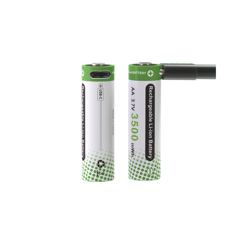 Batería recargable tipo C de 3,7 V AA y 3500 mWh