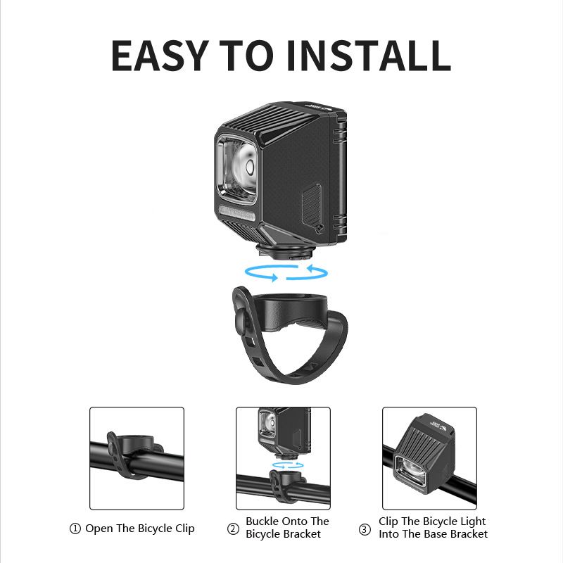 Luces delanteras colgantes SMILING SHARK EVO1700 recargable por USB-C seguridad en ciclismo LED impermeable