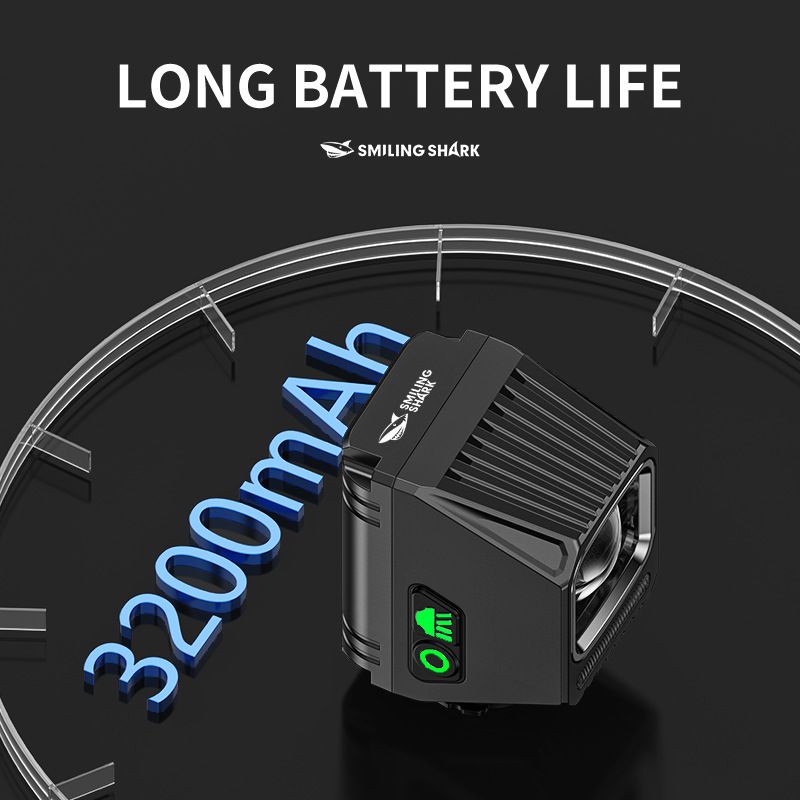 Luces delanteras colgantes SMILING SHARK EVO1700 recargable por USB-C seguridad en ciclismo LED impermeable
