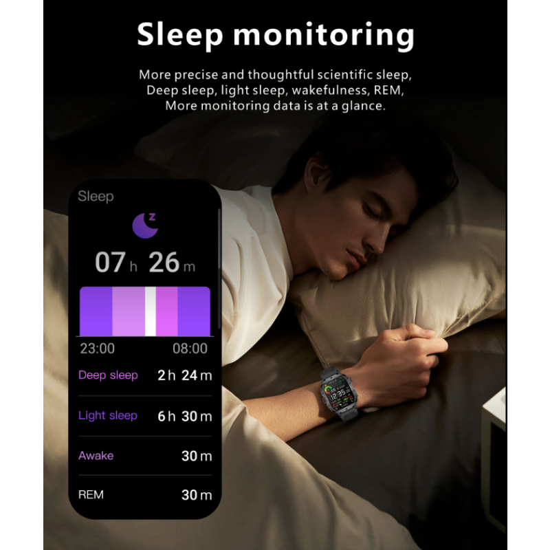 Smartwatch QX11 Hombre IP68 5ATM Bluetooth Llamadas 1.96