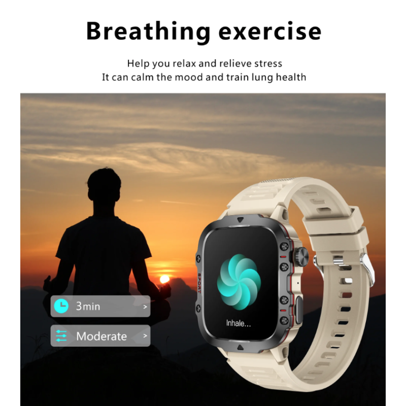 Smartwatch QX11 Hombre IP68 5ATM Bluetooth Llamadas 1.96