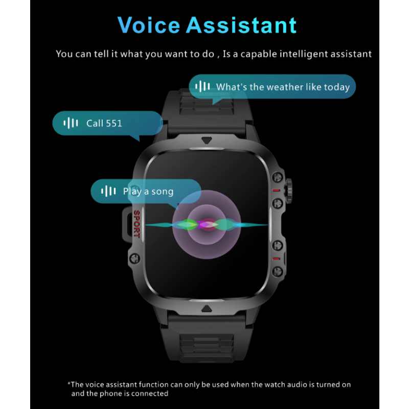 Smartwatch QX11 Hombre IP68 5ATM Bluetooth Llamadas 1.96