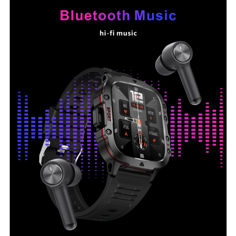 Smartwatch QX11 Hombre IP68 5ATM Bluetooth Llamadas 1.96