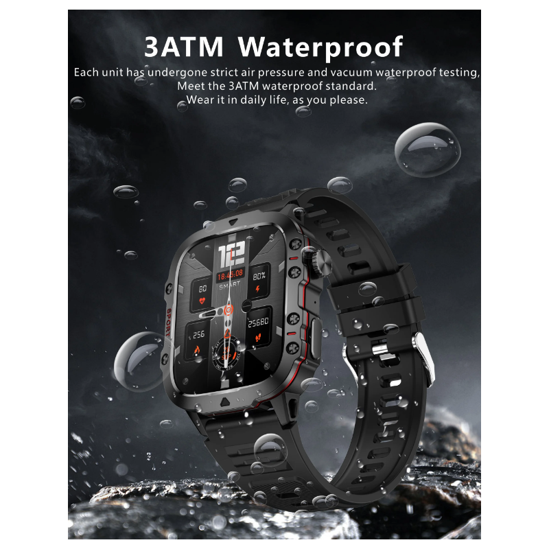 Smartwatch QX11 Hombre IP68 5ATM Bluetooth Llamadas 1.96