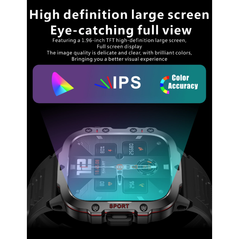 Smartwatch QX11 Hombre IP68 5ATM Bluetooth Llamadas 1.96