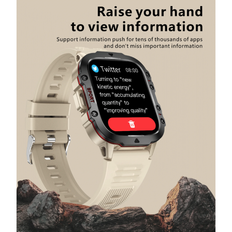 Smartwatch QX11 Hombre IP68 5ATM Bluetooth Llamadas 1.96