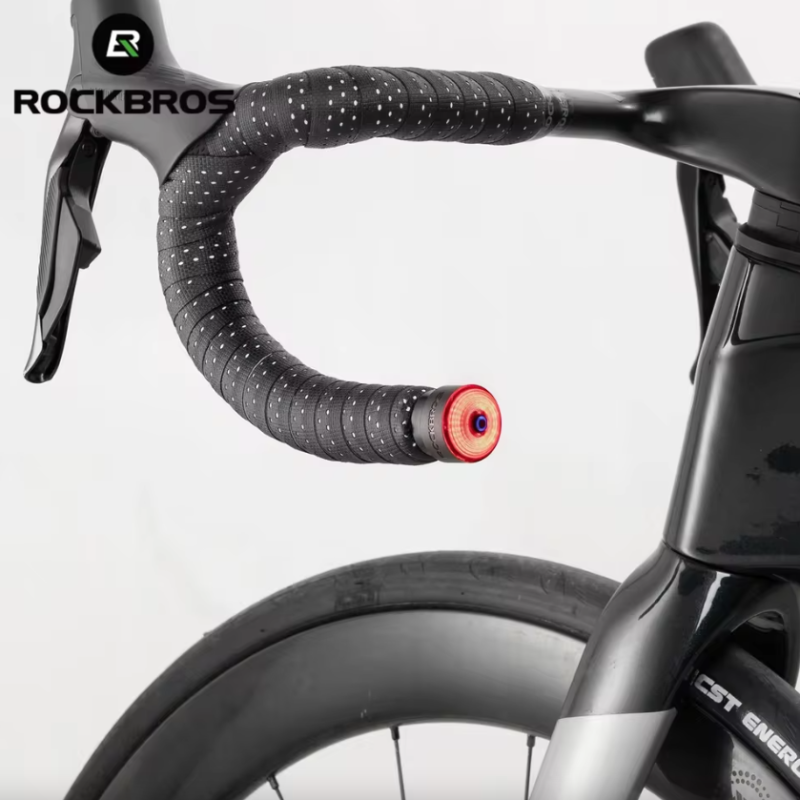 ROCKBROS R0 Luz Tapón Manillar Tipo-C | Luz Trasera MTB Carretera | Seguridad y Visibilidad Ciclismo