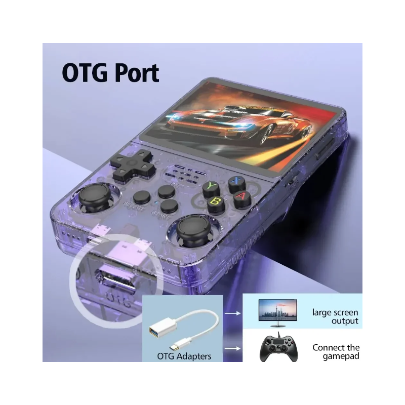 Consola R36S Pantalla IPS 3.5 Jugador Portátil 10000 Juegos Clásicos Nostalgia Joystick Alta Precisión