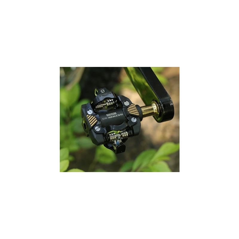 Pedales MTB RACEWORK SPD ligero duradero carbono acero cromado ajuste personalizable para ciclismo todoterreno