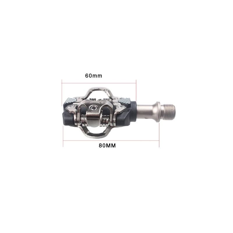 Pedales MTB RACEWORK SPD ligero duradero carbono acero cromado ajuste personalizable para ciclismo todoterreno