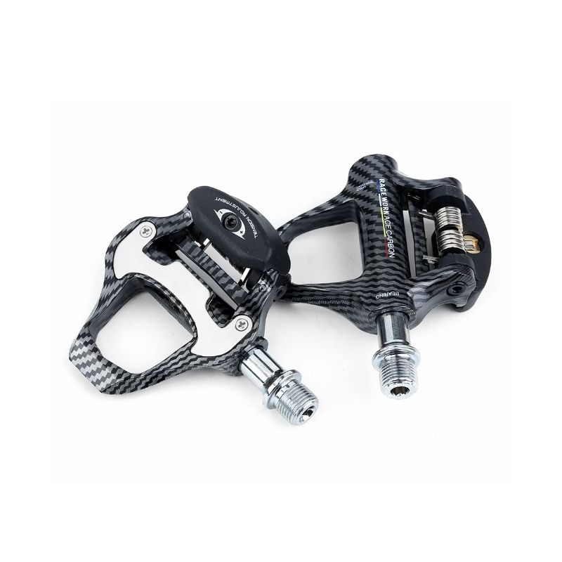 Pedales RACEWORK SPD Keo de fibra de carbono con rodamientos ultraligeros para ciclismo de alto rendimiento