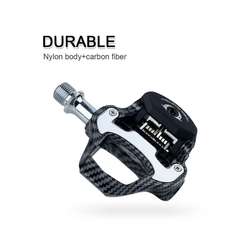 Pedales RACEWORK SPD Keo de fibra de carbono con rodamientos ultraligeros para ciclismo de alto rendimiento