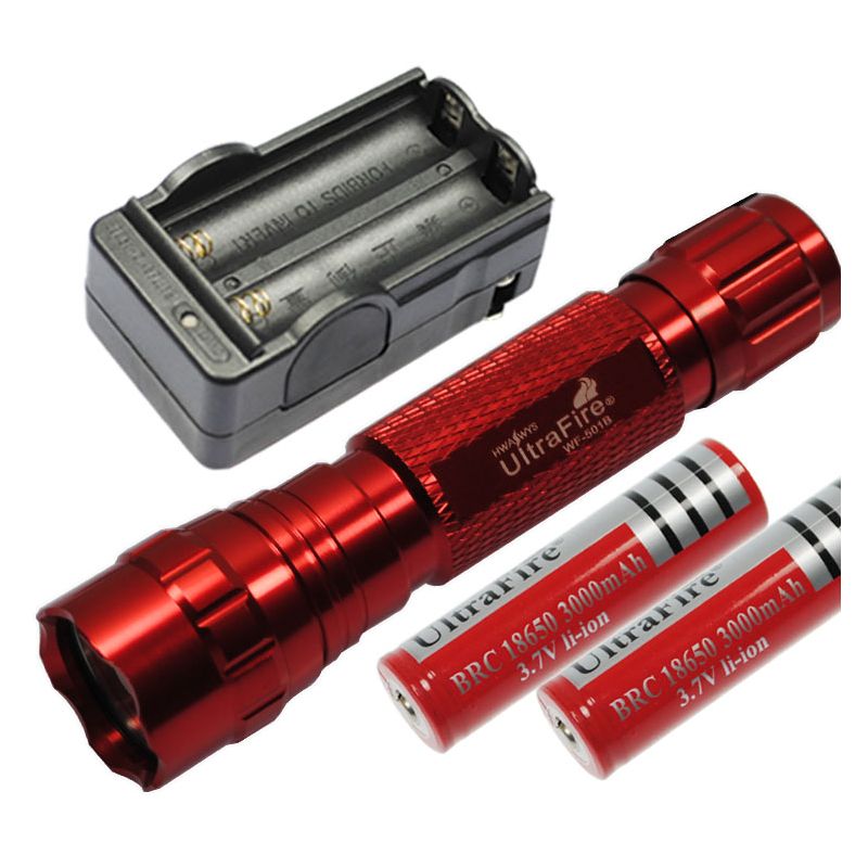 Linterna LED UltraFire 501B U2 1300 LUMENS 5 modos recargable resistente clima construcción aluminio