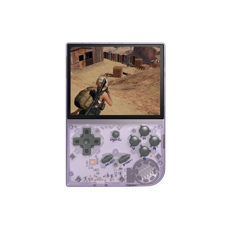 ANBERNIC RG35XX consola de videojuegos portátil pantalla IPS de 3.5 pulgadas púrpura gaming inmersivo gaming compacto