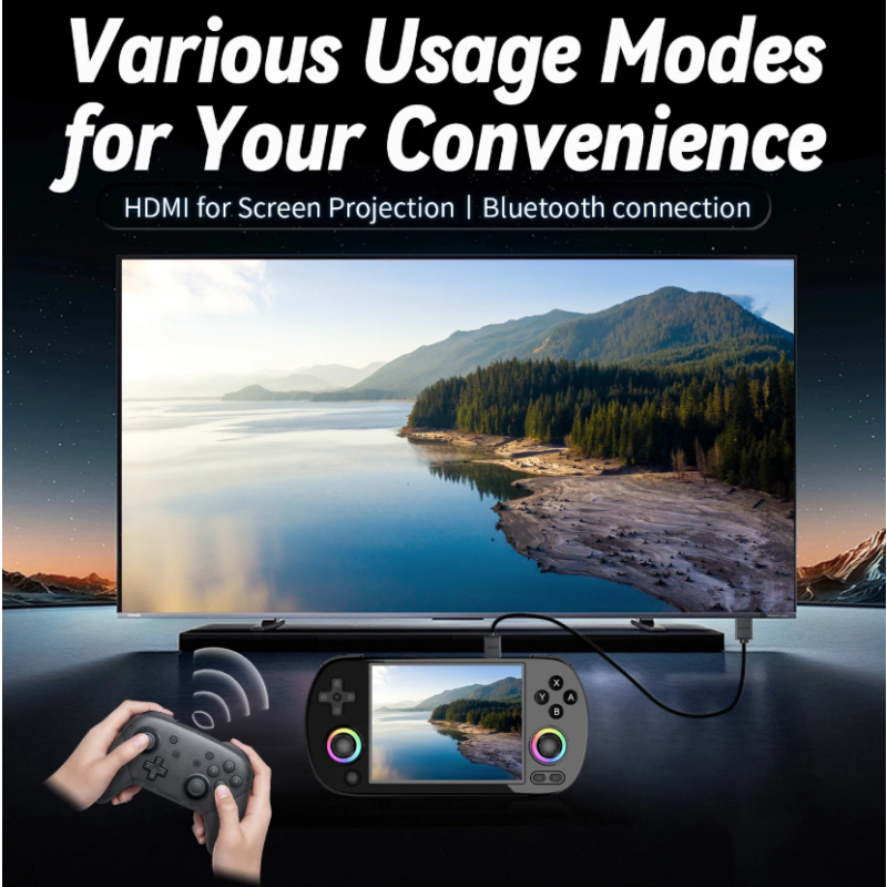 ANBERNIC RG40XX H Consola Retro Portátil, Linux 64 bits, IPS 4.0