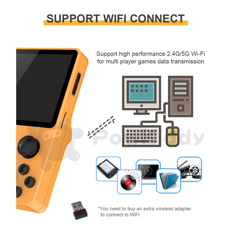 Consola de juegos portátil POWKIDDY RGB20S pantalla IPS 3.5 pulgadas sistema de código abierto increíbles gráficos