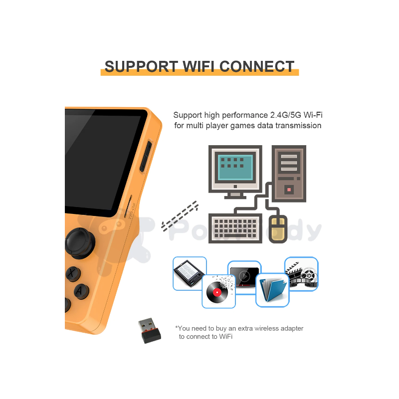 POWKIDDY RGB20S consola de juegos retro portátil con pantalla IPS 3.5’’ emuladores N64 PS1 juegos nostálgicos