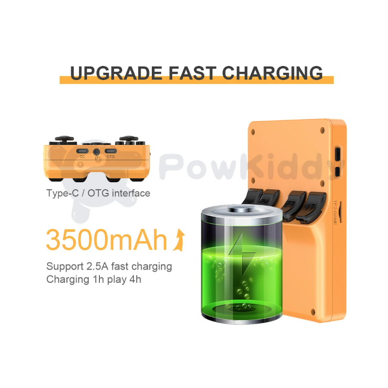 POWKIDDY RGB20S consola de juegos retro portátil con pantalla IPS 3.5’’ emuladores N64 PS1 juegos nostálgicos