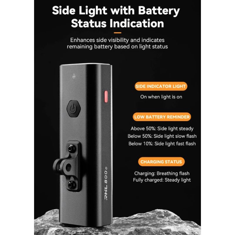 Luz delantera ROCKBROS RHL-1000LUMEN impermeable tipo C ciclismo nocturno LED 1000 lúmenes alta visibilidad