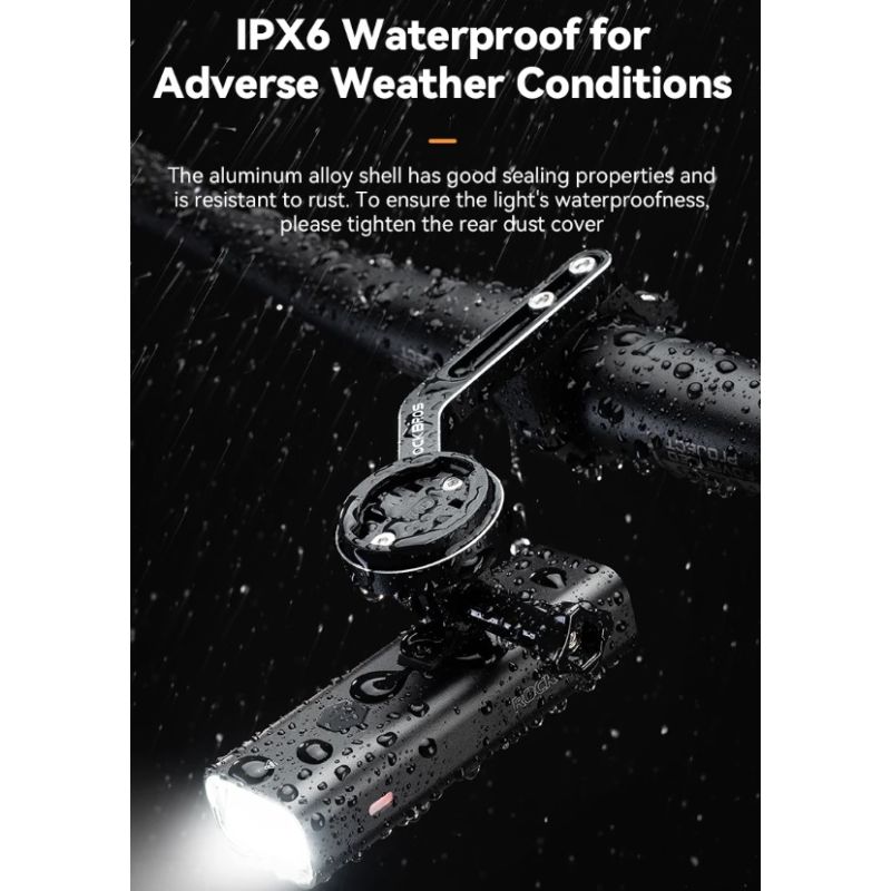 Luz delantera ROCKBROS RHL-1000LUMEN impermeable tipo C ciclismo nocturno LED 1000 lúmenes alta visibilidad