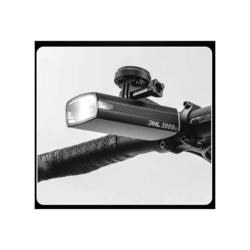 ROCKBROS RHL3000 luz de bicicleta LED 3000 lúmenes 10000mAH impermeable para MTB y ciclismo de carretera