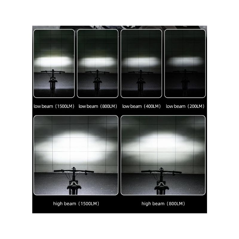 ROCKBROS RHL3000 luz de bicicleta LED 3000 lúmenes 10000mAH impermeable para MTB y ciclismo de carretera