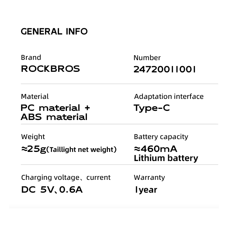 ROCKBROS Luz Trasera Inteligente Ciclista: Freno, Tipo-C, IP64. Seguridad Día/Noche en Carretera/Montaña