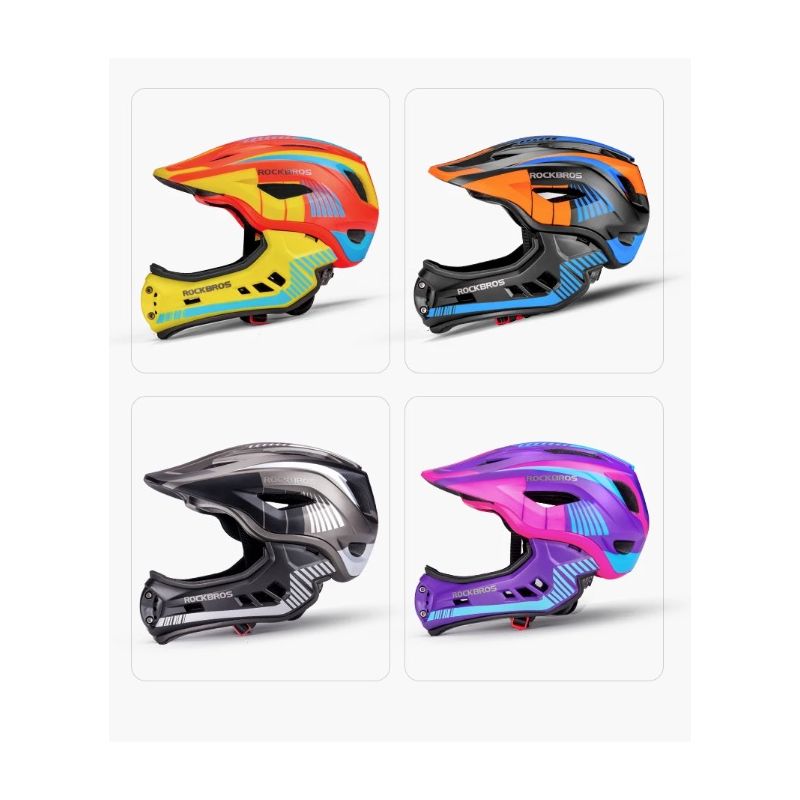 ROCKBROS Casco de Ciclismo Infantil Desmontable Ligero con Ventilación Transpirable Seguridad y Comodidad