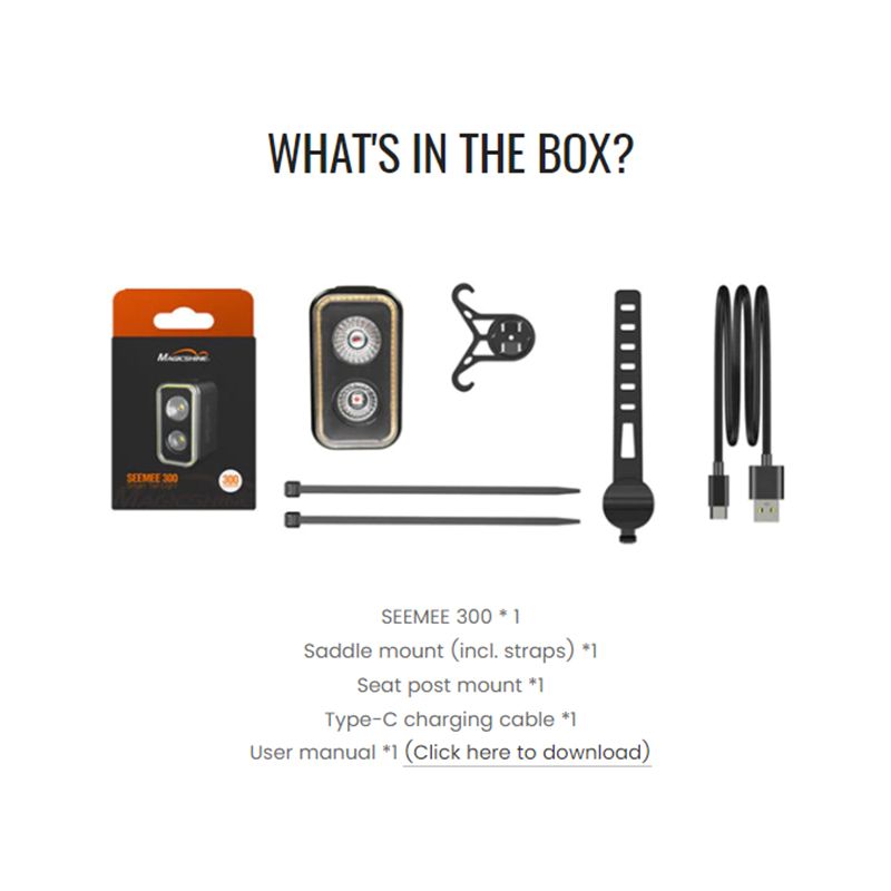 Luz Trasera Inteligente Magicshine SEEMEE300 300 Lúmenes IPX6 Seguridad Ciclismo Visibilidad Nocturna