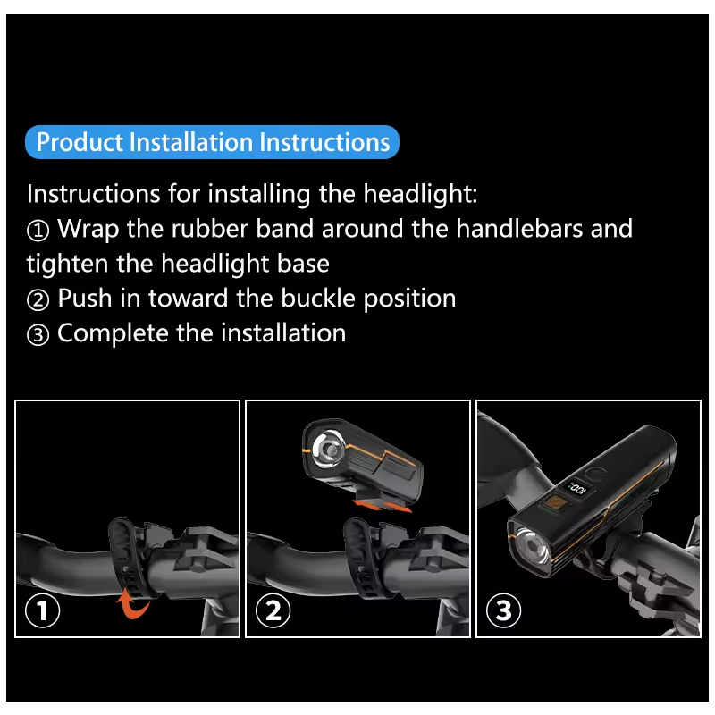 Luz Delantera B9 Faro Recargable USB-C para Bicicleta MTB y Carretera | Accesorios Ciclismo y Seguridad.