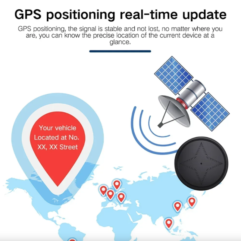 Mini GPS Tracker para Coches Rastreador de Motocicletas Seguimiento en Tiempo Real Montura Magnética Fuerte