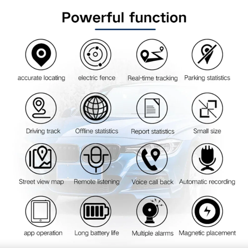 Mini GPS Tracker para Coches Rastreador de Motocicletas Seguimiento en Tiempo Real Montura Magnética Fuerte