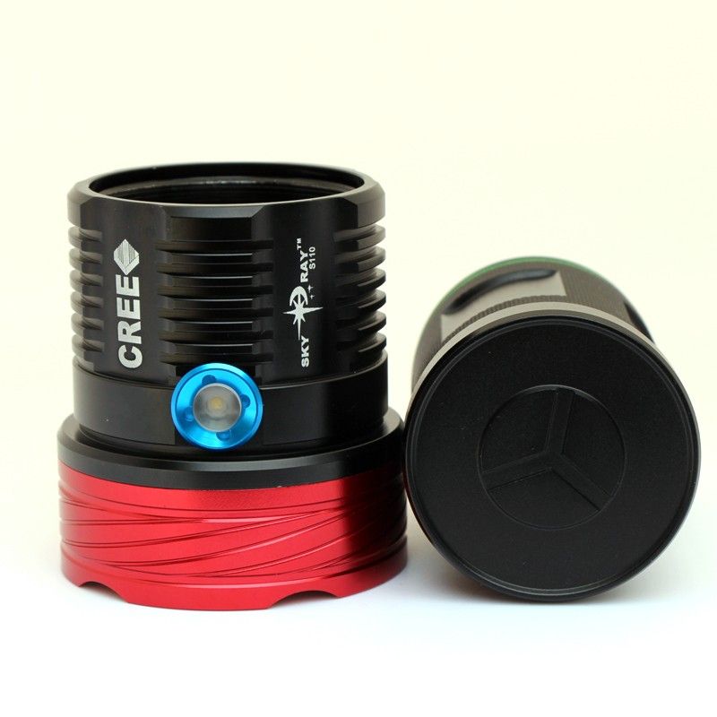 Linterna LED Sky Ray S110 10000 lúmenes potente y resistente para aventura con aluminio 6061T modos versátiles