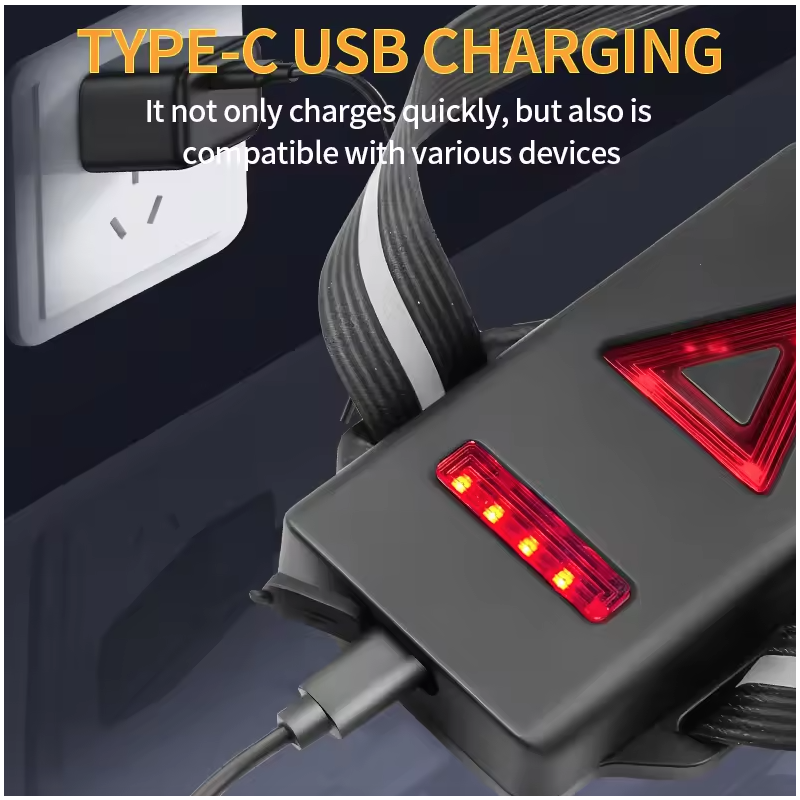 Luz Pecho Correr LED, 500LM, 90° Ajustable, Impermeable. Visibilidad Nocturna y Seguridad!