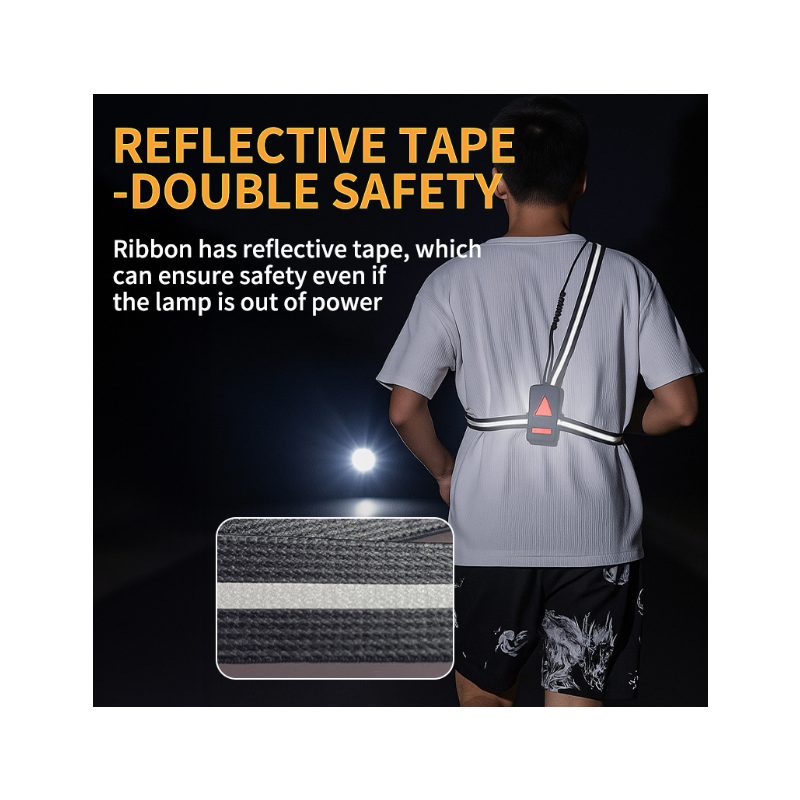 Luz Pecho Correr LED, 500LM, 90° Ajustable, Impermeable. Visibilidad Nocturna y Seguridad!