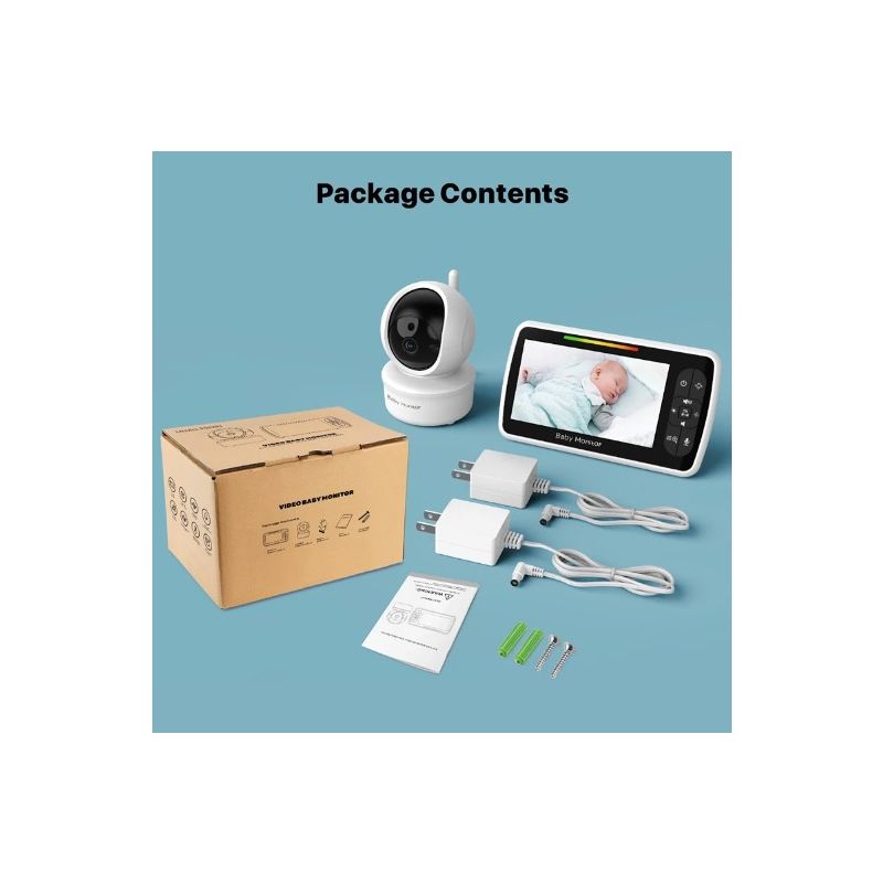 Monitor de bebé 5 pulgadas SM650 pantalla LCD grande visión nocturna seguridad inalámbrica cuidado infantil