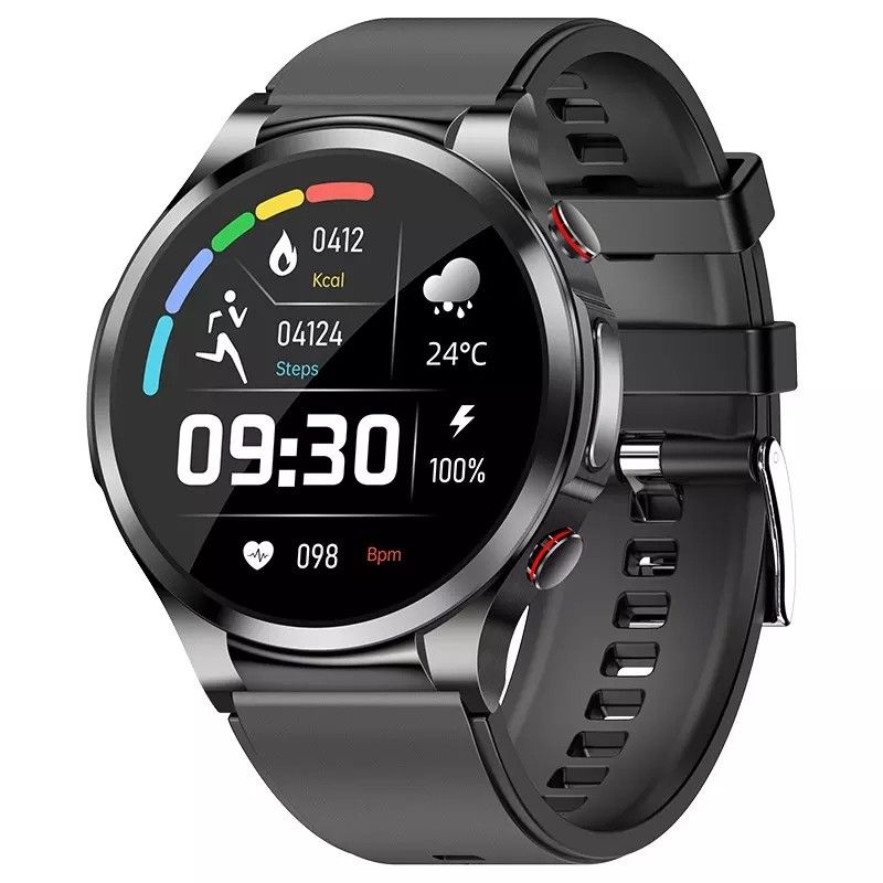 Reloj inteligente W11 de 1,32 pulgadas, frecuencia cardíaca HD, azúcar en sangre no invasivo, ECG  PPG, temperatura corporal, frecuencia cardíaca, pulsera inteligente