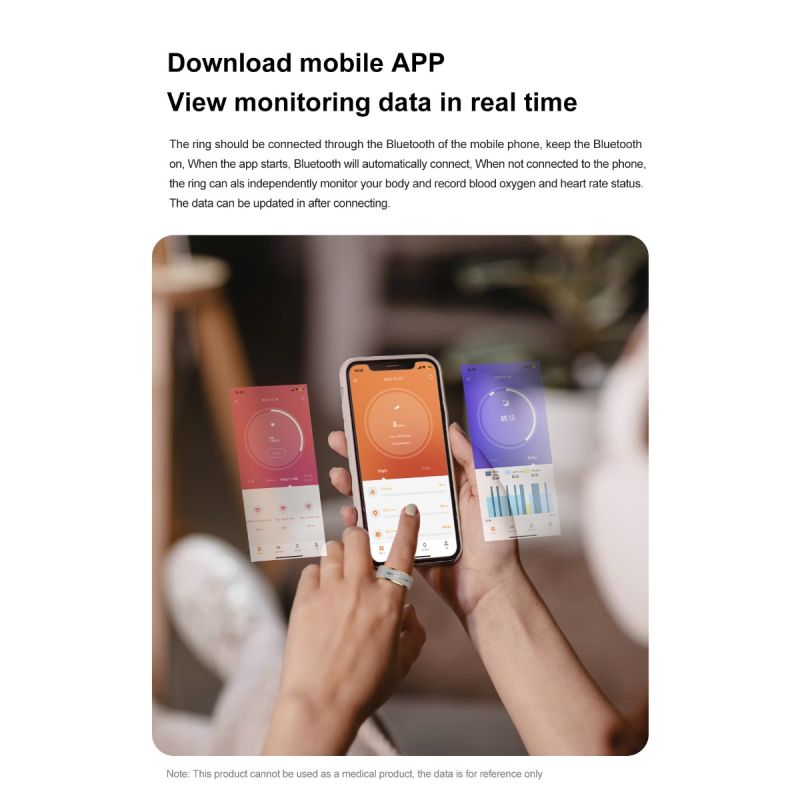 Anillo Inteligente Multifuncional entusiasta fitness y salud oxígeno en sangre tecnología portátil elegancia