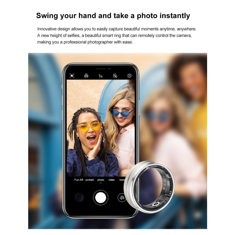 Anillo Inteligente Multifuncional entusiasta fitness y salud oxígeno en sangre tecnología portátil elegancia