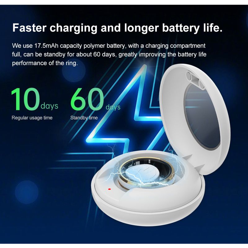 Anillo Inteligente Multifuncional entusiasta fitness y salud oxígeno en sangre tecnología portátil elegancia