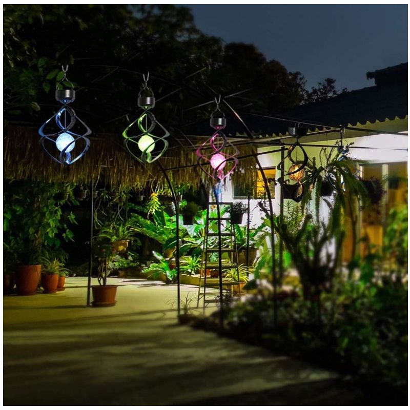 Luces solares colgantes LED cambio de color decoraciones al aire libre para Navidad y bodas resistente al agua