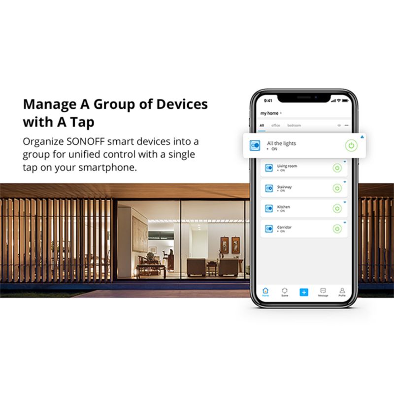 SONOFF Basic R2 Módulo de interruptor Wifi Universal Control remoto Alexa Automatización del hogar