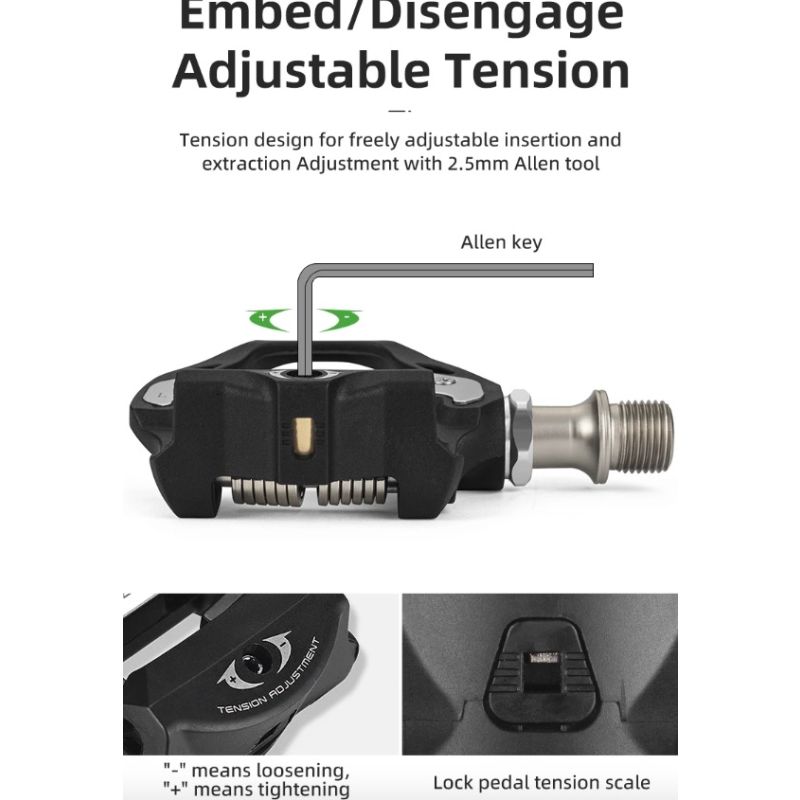 Pedales ROCKBROS SPD-SL de aleación ultraligera con rodamientos sellados para ciclismo competitivo