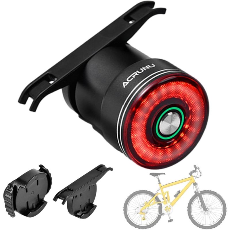 Luz Trasera Bici Inteligente con Sensor Freno, USB Recargable, Impermeable. ¡Seguridad Ciclismo!